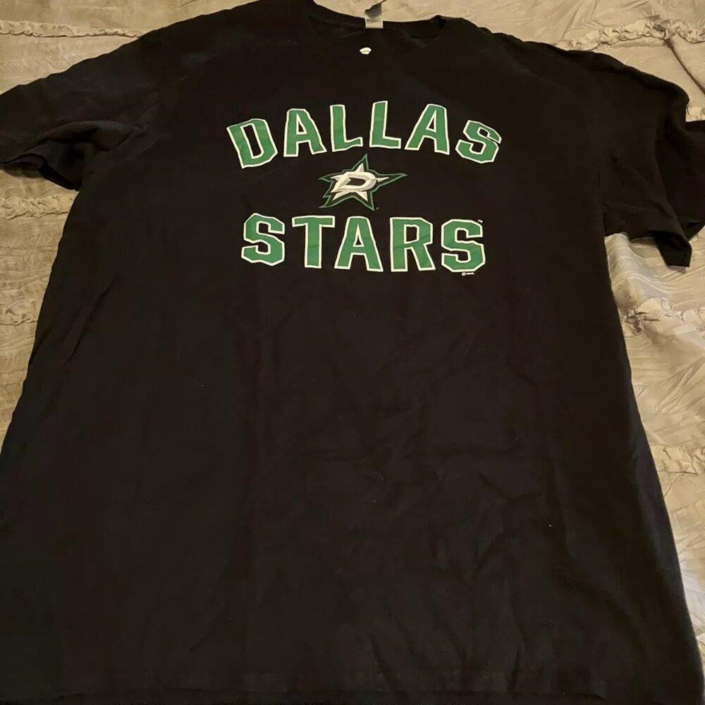 Dallas Stars Hockey Nhl Active Workout Black Gym Shirt Retro Tee